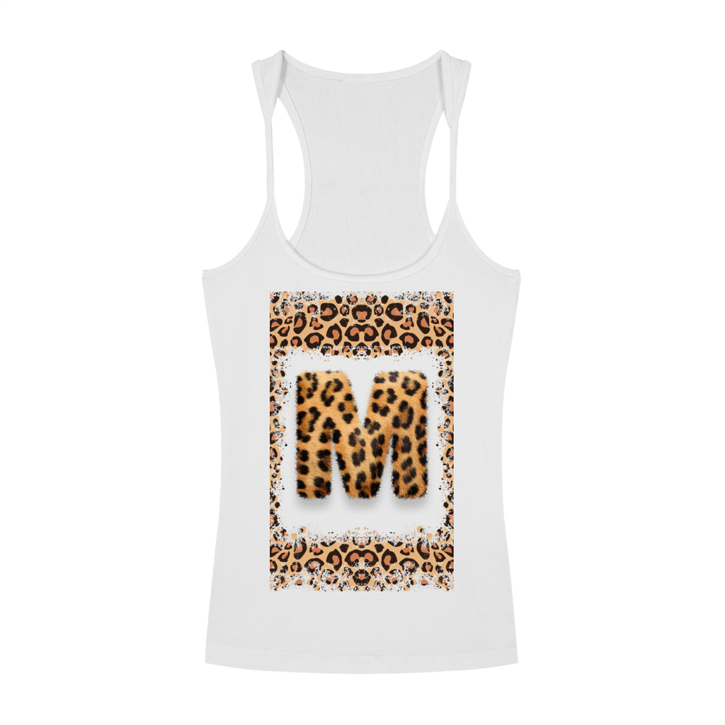 Leopard “M” Ribbed Racerback Tank
