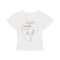 “Don’t Touch My Hair” Line Art Cropped T-Shirt