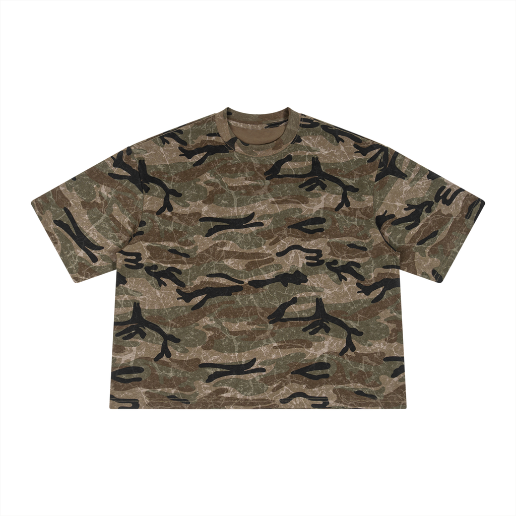 Boxy Camo Print T-Shirt