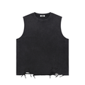 100% Cotton Washed Raw-Hem Tank Top
