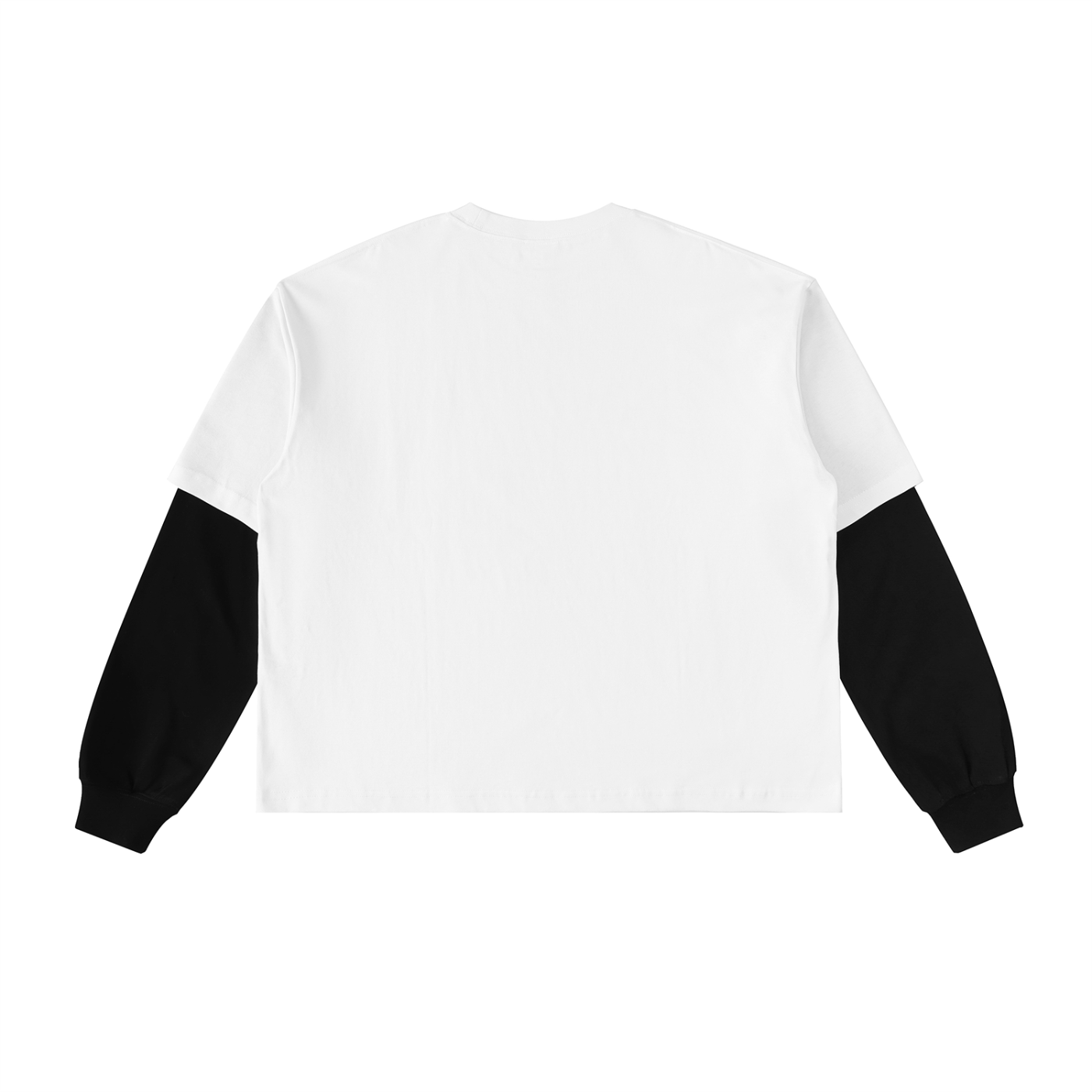 Layered Contrast Sleeve 100% Cotton T-Shirt