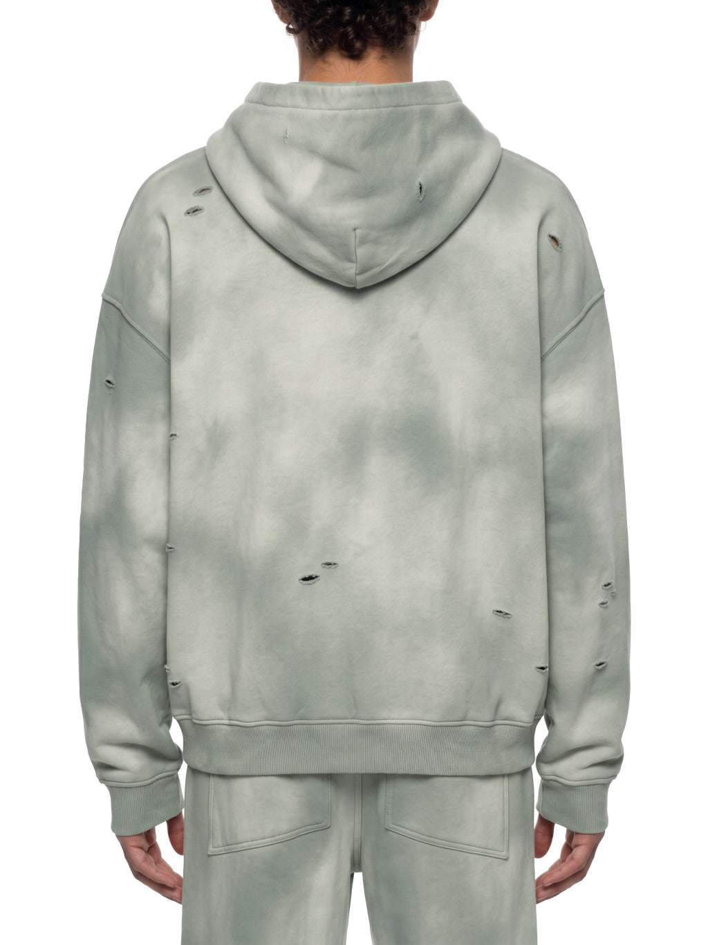 Unisex Sunfade Frayed Fleece Hoodie